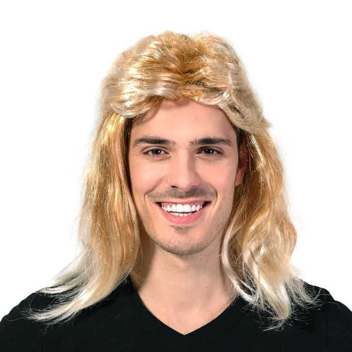 Mullet Wig 80s Party Costume Rock Bogan Punk 70s 90s Hair Dirty Blonde