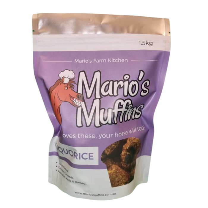 Marios Farm Kitchen Muffins Liquorice Natural Horse Treats 1.5kg