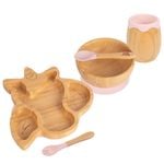 Tiny Dining 5pc Bamboo Unicorn Baby Weaning Set