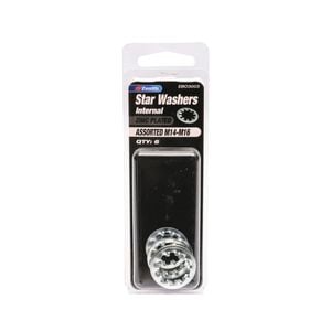 Zenith Internal Star Washer M14-16 Zinc Plated 6pk  Assorted