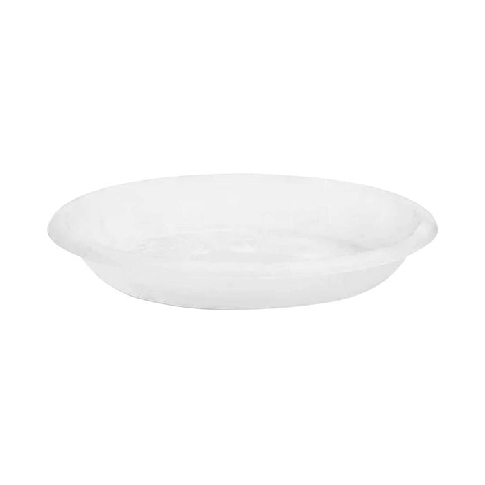 EDEN White Transparent Saucer - Clear White