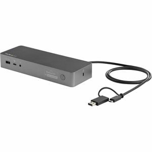 Startech.com Usb-c & Usb-a Dock - Hybrid Universal Laptop Docking Station W/ 100w Power Delivery - Dual Monitor 4k 60hz Hdmi