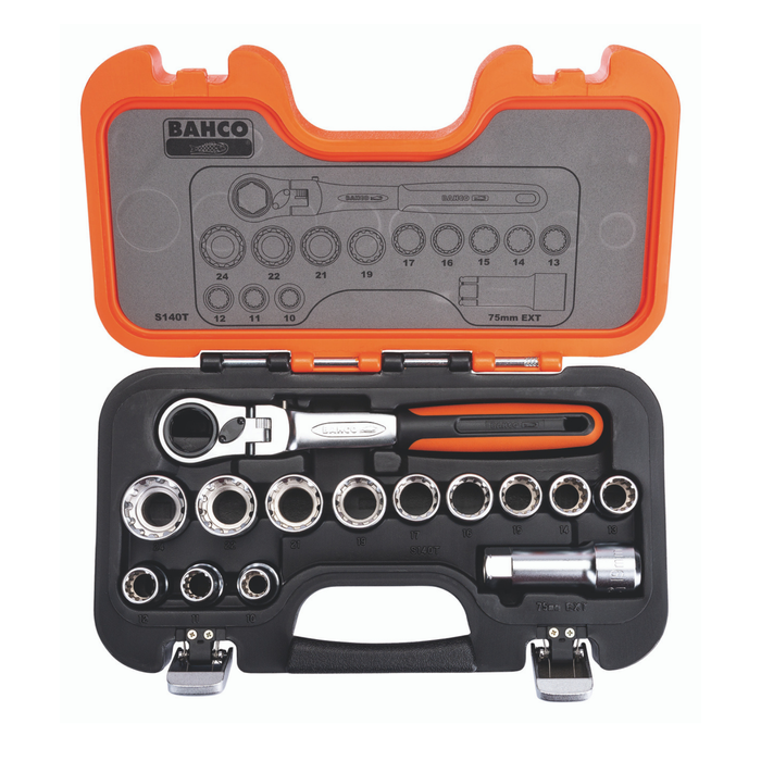 Bahco 14 Piece Pass-Through Socket Set