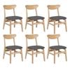Levede 6pcs Dining Chairs - Natural