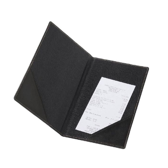 Securit Bill Presenter Menu-style Black Synthetic Leather Restaurant Cafe Check Holder