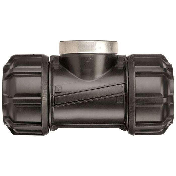 Philmac Metric 25mm x 25mm x 3/4" Poly x Poly x FI BSP Tee