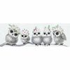 P&P Multicolour Owls With Flowers Canvas Print For Decorative Bedroom Or Living Interiors
