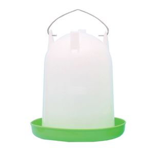 2pc Show Master Green and White Straight Type Poultry/Bird Drinker 122L 4L