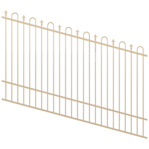 ProtectorAl 1201-2400W x 1500H Primrose Loop & Spear Top Pool Fence Panel Raked Up to 15º