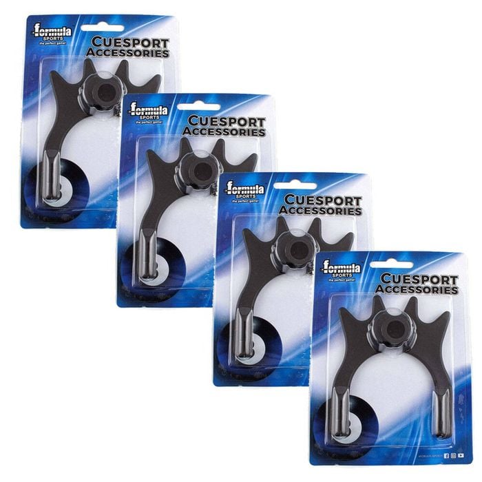 4PK Formula Sports Spider Rest Nylon Billiard Cue Accessory - Black