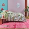 Oilily Queen Forest Green Line Flower Cotton Sateen Quilt Cover Set