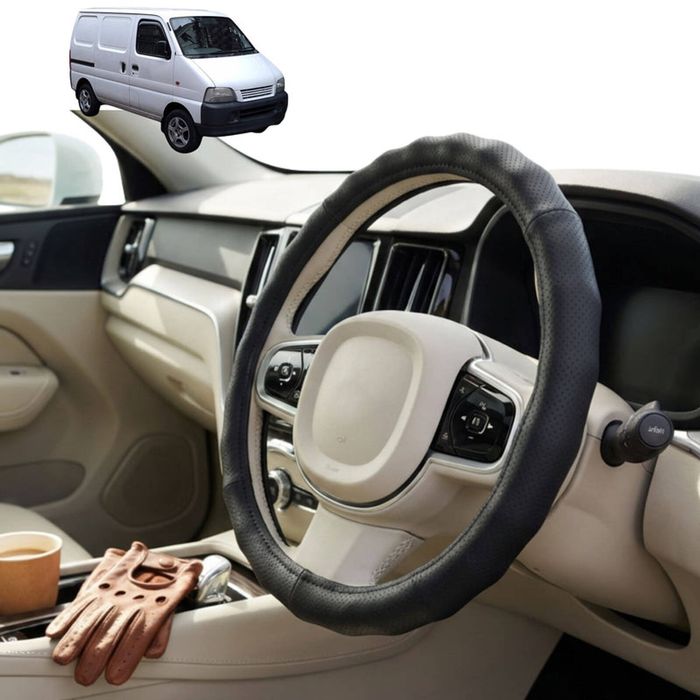 Australian Goose Steering Wheel Cover for Suzuki Carry 1999 - 2013 Circle Black