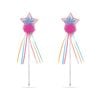2pk Great Pretenders Multi Pastel Hot Pink Glitter Rainbow Wand Kids Costume Toy