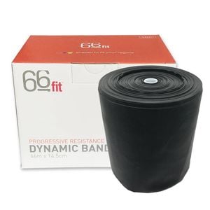 Dynamic Resistance Band 46m Roll - Premium Exercise Bands for Rehabilitation & Fitness - XX-Firm - Black