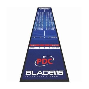 Winmau Outshot Soft Feel Check Out Dart Mat with Non Slip PVC Blue