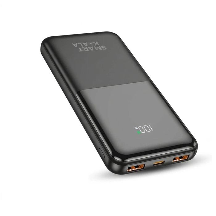 Smart Koala Black 10000mAh 22.5W PD20W Fast Charging Power Bank with USB-A, USB-C & Digital Display