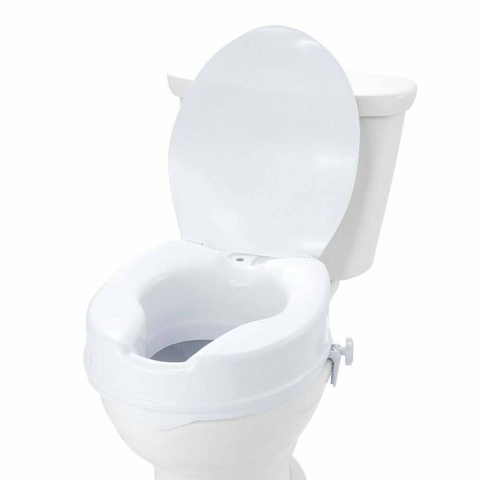 Raised Toilet Seat 100mm Height Increase with Lid Universal Toilet Seat Riser 136kg Capacity