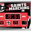 AFL LED Scoreboard Clock - St Kilda Saints - 45x33cm - Time Temp Date