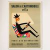 Galrie Vintage 1950s Salon de L'automobile Advertising Poster for Classic Car Lovers, Wood Frame, 50 x 70cm (20 x 28inch)