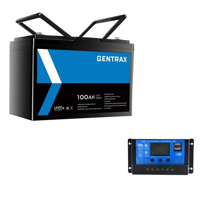 Gentrax 12v 100ah Lithium Battery + 20a Pwm Controller