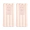 2x 2pc Bas Phillips Printed Linen Looks Tea Towel Set Cotton Natural Stripes