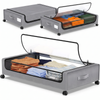 Gray Square Under-Bed Storage Rack with Wheels Sturdy Easy to Move for Bedroom AU