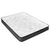 Advwin Mattress Queen Medium Firm Bed Top 18cm White+Grey