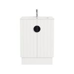 CIBO 600mm White Freshwater Full Height Bathroom Vanity With Black Handle
