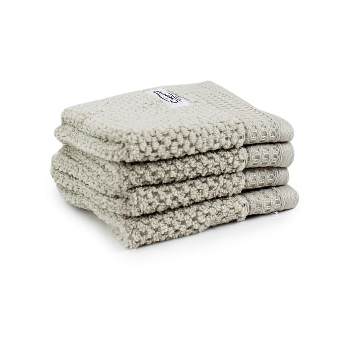 4pc Onkaparinga 30x30cm Avalon Face Washer 550GSM Soft Sand