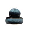 Northcote Pottery 22 x 18cm Coastal Orb Coastal Blue Glazed Ceramic Water Feature