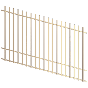 ProtectorAl 1201-2400W x 1500H Primrose Batten Pool Fence Panel Raked Up to 15º