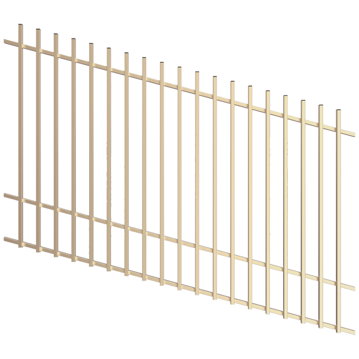 ProtectorAl 1201-2400W x 1500H Primrose Batten Pool Fence Panel Raked Up to 15º