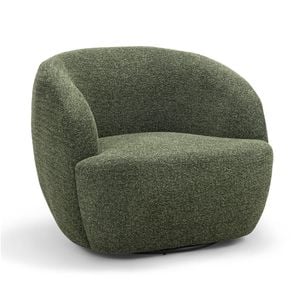 Cuddle Moss Green Designer Swivel Armchair