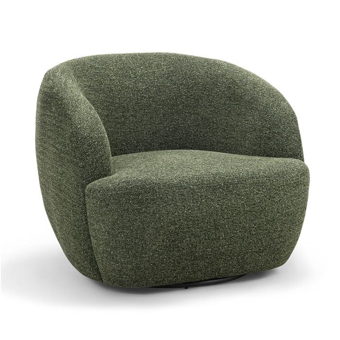 Cuddle Moss Green Designer Swivel Armchair