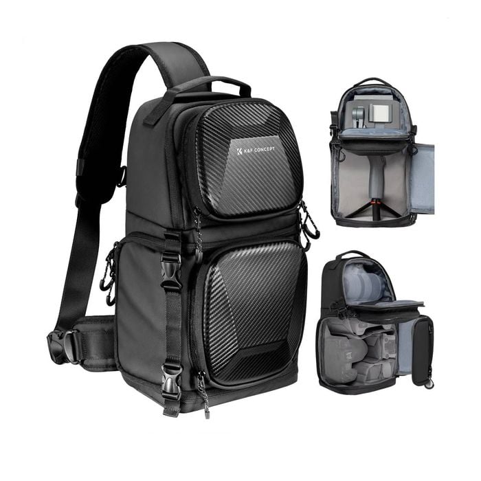 NNEOBA 10L Hardshell Camera Sling Bag Grey