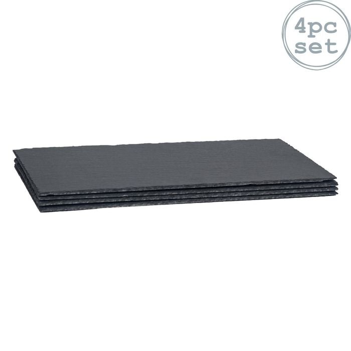 Argon Tableware Modular Slate Table Runner - 200 x 25cm - Natural Slate Dining Table Mat Decorative Dinner Centre Piece Platter