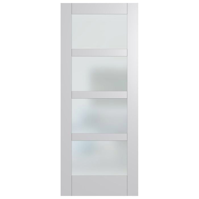 Hume Doors & Timber 620 x 2040 x 35mm Internal Door Primed MDF Hampton Translucent Glass HAM4