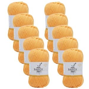 10pk Malli Super Blend Basic Crochet Knitting Yarn 8ply 100g 16x9cm Apricot