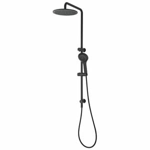 Mondella WELS 3 Star 9L/min Black Resonance Exposed Shower On Rail With Hand Set