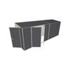 Build-A-Shed 1.2 x 5.2 x 2.0m Skillion Double Hinged Side Doors Shed - Grey
