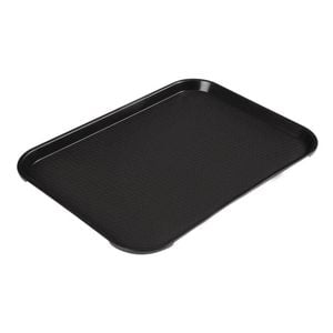 Cambro Fast Food Tray Rectangular Polypropylene Black 300x410mm Cafeteria Serving Tray