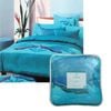 Bloomington Byzantine Peocock Turquoise Faux Silk Throw Rug/Coverlet 160 x 220 cm
