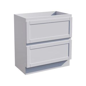 Stein 750 x 450 x 810mm White Select Shaker Floor Standing Vanity - Cabinet Only 