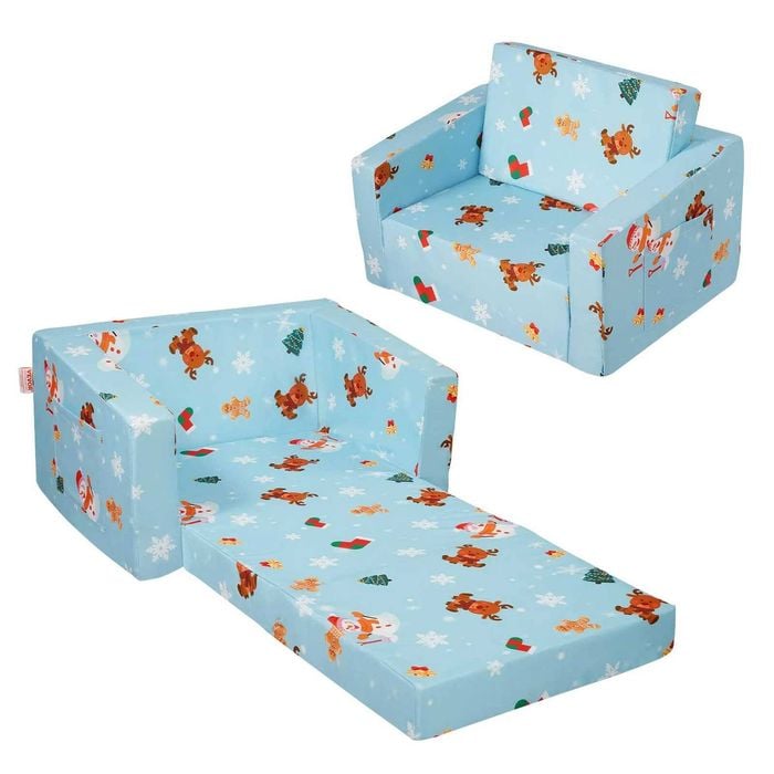 P&P Pink Kids Couch Foldable Chair For Reading, Napping, And Play