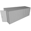 Build-a-Shed 1.5 x 5.2 x 2m Hinged Door Tunnel Shed Without Side Doors - Zinc