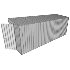 Build-a-Shed 1.5 x 5.2 x 2m Hinged Door Tunnel Shed Without Side Doors - Zinc