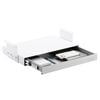 Desky Ultra Slim Under Desk Drawer - Book Gap / White