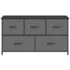 Ufurniture Chest of 5 Drawers Fabric Storage Cabinet Gray