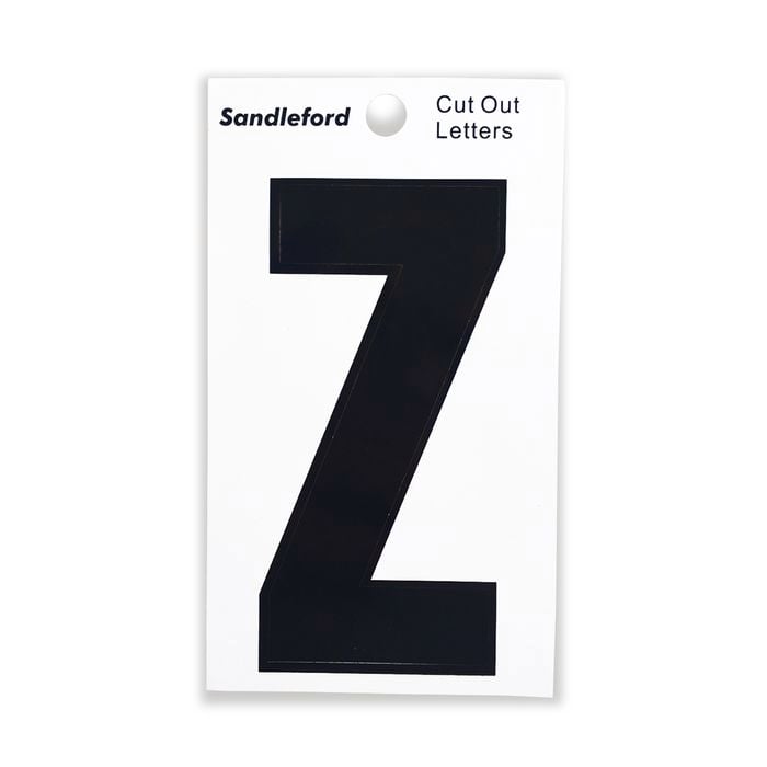 Sandleford 85mm Black Cut Out Self Adhesive House Letter Z
