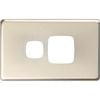 HPM Excel Single Powerpoint Coverplate - Matt Silver